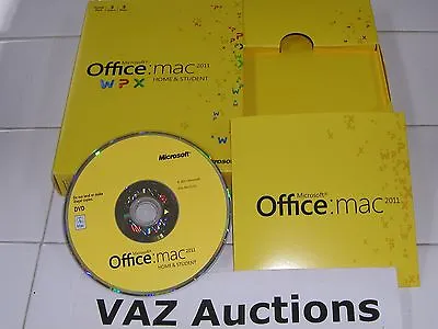 MS Microsoft Office MAC 2011 Home And Student Family Pack For 3PCs =Full Retail= • $79.95