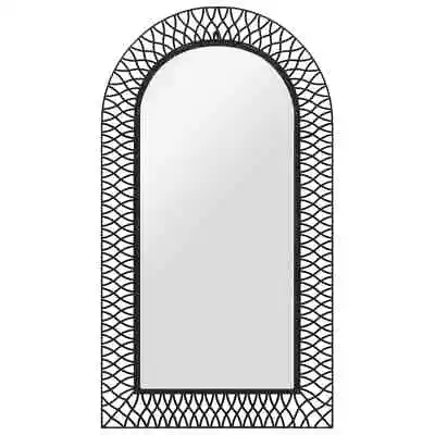 Garden Wall Mirror Arched Black Window Illusion Decor 50x80/60x110 Cm VidaXL • £43.99