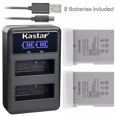 EN-EL14a Battery Or LCD Dual Charger For Nikon D5100 D5200 D5300D5500 Df DSLR  • $9.99