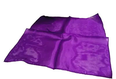 12  Inch PURPLE MAGIC SILK Violet Handkerchief Magician Trick Scarf Hanky Prop  • $7.59