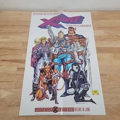 Marvel - X-Force Mutant X Genesis Promo Poster 22  X 12.5  1991 • $10