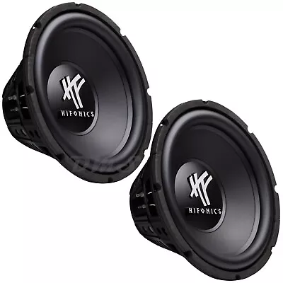 (2) Hifonics HFX12D4BK | 12 Inch 800W DVC 4 Ohm Car Audio Subwoofers Pair 12in. • $68.95