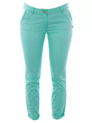 MAISON SCOTCH Womens Green Chino Pants Metal Under P Wear To Work Pants W28L34 • $11.99