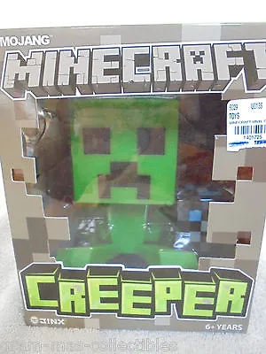 New Mojang Minecraft Creeper With Diamond Block Vinyl Figure 6  New In Box • $11.95