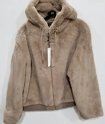 ZARA Faux Fur Hooded Jacket (6318 228 704) Sz XXL Brown • $49.50