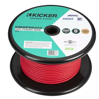 Kicker Marine 8 Gauge Tinned OFC Oxygen Free Copper Power/Ground Wire Red Lot • $60