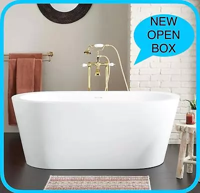 Signature Hardware 480867 59  Leith Acrylic Freestanding Tub /w Drain + Overflow • $875