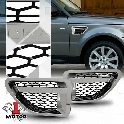 For 2006-2009 Range Rover{X-MESH}Chrome/Black  SUPERCHARGED  Side Fender Grille • $29.99