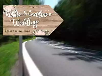 £5.99 • Buy Wedding  Direction Arrow   Metal Sign