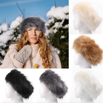 £5.51 • Buy Unisex Russian Women Ski Headband Hat Fluffy Winter Warm Earflap Faux Fur Cap UK