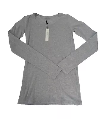 MAJESTIC FILATURES PARIS Grey Cotton Cashmere LS T-Shirt Size XS NWD • $39.99