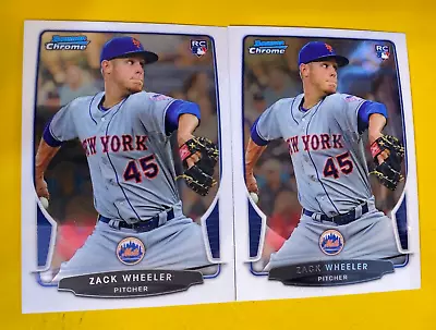 53131 	2-2013 Bowman Chrome Draft #20 Zack Wheeler RCs ROOKIES • $1.99