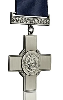 Miniature Replica George Cross Medal & Ribbon. Gallantry/Heroism Civil/Military • $9.95