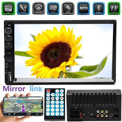 7'' Double 2DIN Car Radio Video Stereo FM MP5 HD Mirror Link For GPS Android IOS • $39.10
