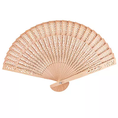 Handheld Wooden Folding Fan Sandalwood Scented Wooden Folding Fan Hand • $8.36