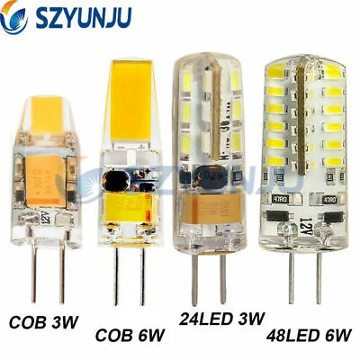 12V AC/DC DC12V COB G4 LED Bulb 3W 6W COB LED G4 Lamp Light 24LED 48LED LED Bulb • £3.31