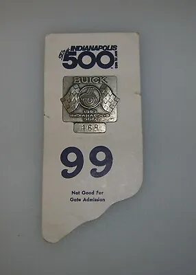 1983 Silver Indianapolis Motor Speedway Indy 500 Pit Badge #468 W/Backer • $40