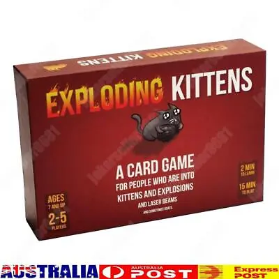 Exploding-Kittens Original Edition Card Games Party Game For Adults Teens Kids • $11.14