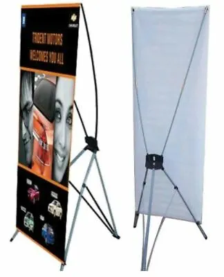 Full Color Custom Print Banner Kit With X-Banner Stand  24  X 63'' • $69