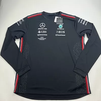 NEW Petronas AMG Mercedes Benz Formula One Team Long Sleeve Shirt Size  XXL • $49.99