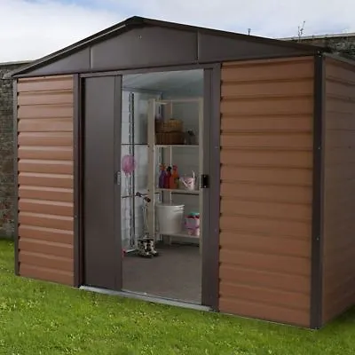 10x6 METAL GARDEN SHEDS YARDMASTER SHED 10ft X 6ft APEX STEEL STORAGE WOOD • £579.94