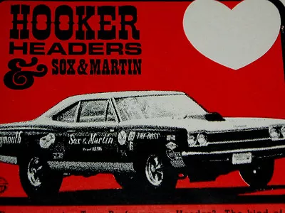 1969 PLYMOUTH ROAD RUNNER HOOKER HEADERS AD *440/426 Hemi V8/decal/emblem/MOPAR • $10