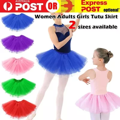 $5.45 • Buy Women Adults Girls Kids Children Tutu Dress Skirt Party Costume Ballet Dancewear