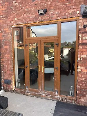 £150 • Buy UPVC Double Glazed French Patio Doors In Frame With Side Windows