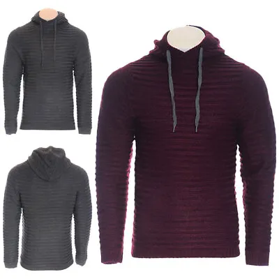 Mens Hoodies ALCOTT Funnel Pullover Round Neck Knitted Warm Casual Winter Jumper • $16.17