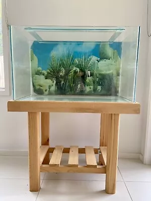 $110 • Buy Aquarium Fish Tank And Wooden Stand