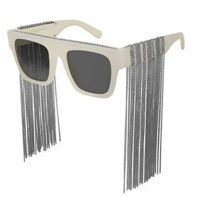 Stella McCartney SC0127S-003 White & Grey / Dark Grey Tinted Sunglasses  • $118.88