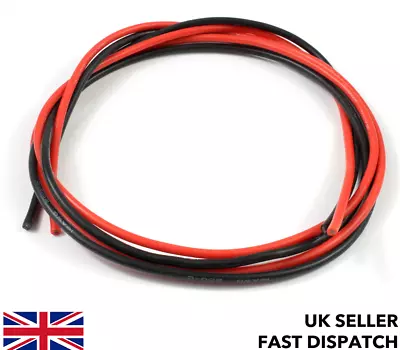 16 AWG Silicone Wire/cable RC ESC Motor LiPo 0.5/1/2/5/10m - Red & Black 16awg • £3.75