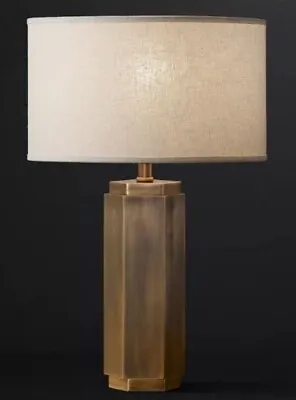 Restoration Hardware 3588953 Hexagonal Column Accent Lamp 20 H Brass $1459 • $719.99