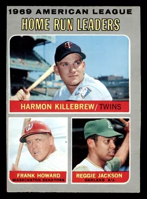 1970 Topps Baseball #66 A.L. HR Leaders Killebrew Jackson GD *d2 • $4