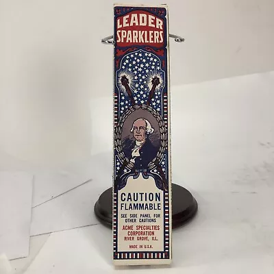 Vintage Leader Sparklers Firework George Washington BOX ONLY Patriotic • $14.95