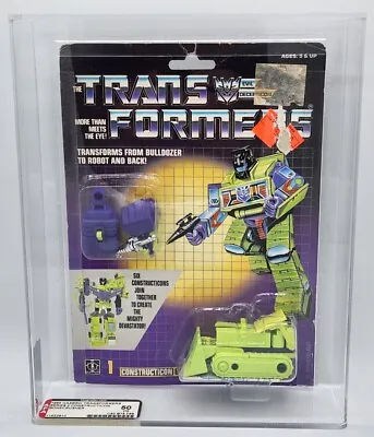 1985 Hasbro Transformers Series 2 Constructicon Bonecrusher Graded AFA 50 VG • $699.95