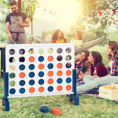 $76.65 • Buy Giant Wooden 4-in-a-Row Connect Game With Carry Bag For Family Parties Game .