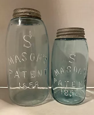 S Mason’s Patent 1858 Fruit Jar Lot. • $65