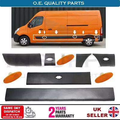 Side Moulding Strip Panel Left Set With Side Markers For Vauxhall Movano B MK2 • $132.40