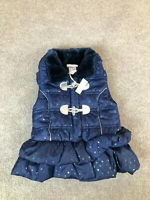$9.09 • Buy Little Lass Winter Vest, Size 3T, Blue Polka Dot 