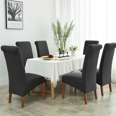 £4.39 • Buy Large Size Stretch Dining Chair Covers Seat Removable Slip Covers