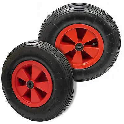 Wheelbarrow Wheel 15  Pneumatic Tyre 4.80/4.00-8 Roller Bearing 200kg Load • £11.99