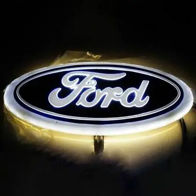 $45.99 • Buy 7 Inch White LED Emblem Light Badge For Ford Truck F150 99-16 Light Oval Badge