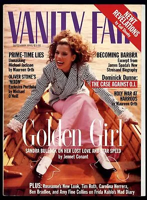 VANITY FAIR Magazine September 1995 * MICHAEL JACKSON SANDRA BULLOCK Fashion • $10.50