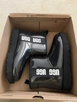 UGG Women’s Classic Clear Mini Black Bootie Size 7 New No Box • $85