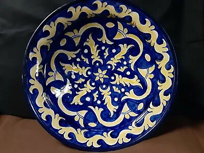 Distinctive Vtg. Handmade SAFI Moroccan Pottery Bowl/Charger Wall Plate • $67.98