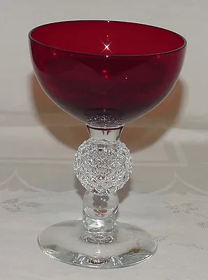 PERFECT Spanish Red Morgantown  GOLF BALL  Champagne Goblet - 2 Avail!! • $16.95