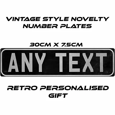 £7.99 • Buy Novelty Vintage Distressed Car Metal Number Reg Plate Retro Gift Personalised 