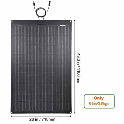 £226.80 • Buy LENSUN 150W 12V ETFE Black Flexible Solar Panel,PERC 9BB 23.5%+ Efficiency Cells