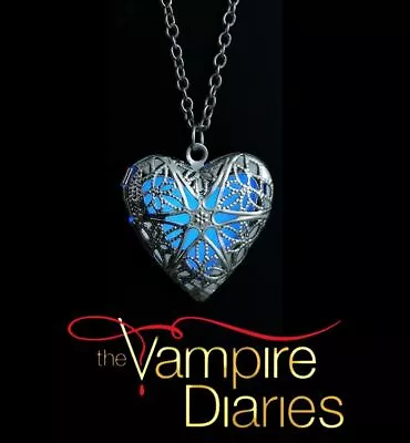 Vampire Diaries -  Caroline Forbes Luminous Star Heart Silver Necklace & Pendant • $11.31